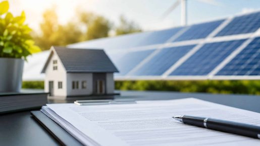 Documento relacionado con el Real Decreto 7/2026 junto a una instalación de placas solares para autoconsumo residencial